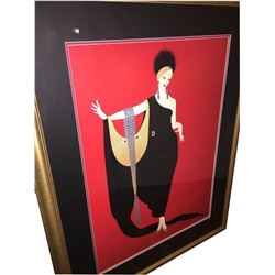 Erte, Glamour, Offset Lithograph Framed Print