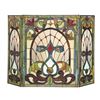 Image 1 : Tiffany-style Victorian 3pcs Folding Fireplace Screen 44x28