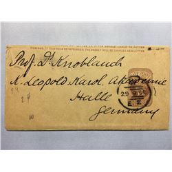 1800s London Original Postmarked Handwritten Envelope with Letter