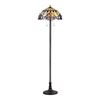 Image 1 : "COOPER" Tiffany-style Victorian 2 Light Floor Lamp 18" Shade