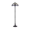 Image 2 : "COOPER" Tiffany-style Victorian 2 Light Floor Lamp 18" Shade