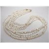 Image 1 : 14K Yellow Gold 4 Strand Freshwater Pearl Necklace 20"