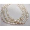 Image 3 : 14K Yellow Gold 4 Strand Freshwater Pearl Necklace 20"