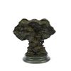 Image 11 : Bronze Metal Elephant Bust Sculpture 8" x 8"