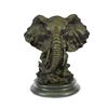 Image 8 : Bronze Metal Elephant Bust Sculpture 8" x 8"