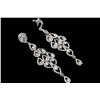 Image 3 : Czech Crystal Peacock Feather Chandelier DropEarrings