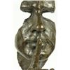 Image 5 : SILENCE Abstract Bronze Mask Sculpture 18" x 8"