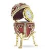 Image 3 : 1895 Rosebud Royal Russian Egg with Clock Surprise 2.9 Inches