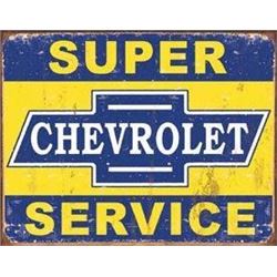 Super Chevy Service 16"Wx12.5"H