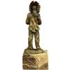 Image 3 : Miniature Vienna Bronze Sculpture of Native Chief or Shaman w/ Animal Skull 9.5" x 4"