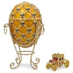 1897 Coronation Faberge-Inspired Egg 7"