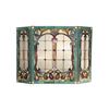 Image 2 : Tiffany-style Victorian 3pcs Folding Fireplace Screen 44x28