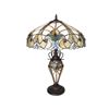 Image 2 : "LIAISON" Tiffany-style 3 Light Victorian Double Lit Table Lamp 18" Shade