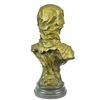 Image 4 : Art Deco Gilt Bronze Female Goddess Bust Bronze Sculpture Great Detail Statue