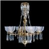 Image 1 : Whitaker 4B - 4 Light Brass and Crystal Victorian Chandelier - 28" x 31"