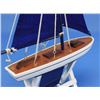 Image 4 : Wooden It Floats 12" - Blue Floating Sailboat Model with Blue Sails