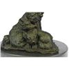 Image 7 : Mother Wolf and Cubs Bronze Sculpture 4.5" x 5"