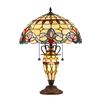 Image 2 : Tiffany-style 3 Light Victorian Double Lit Table Lamp 16" Shade