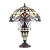 Image 3 : Tiffany-style 3 Light Victorian Double Lit Table Lamp 16" Shade