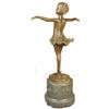Image 3 : Signed Preiss Little Girl Child Ballerina Bronze Marble Statue Sculpture