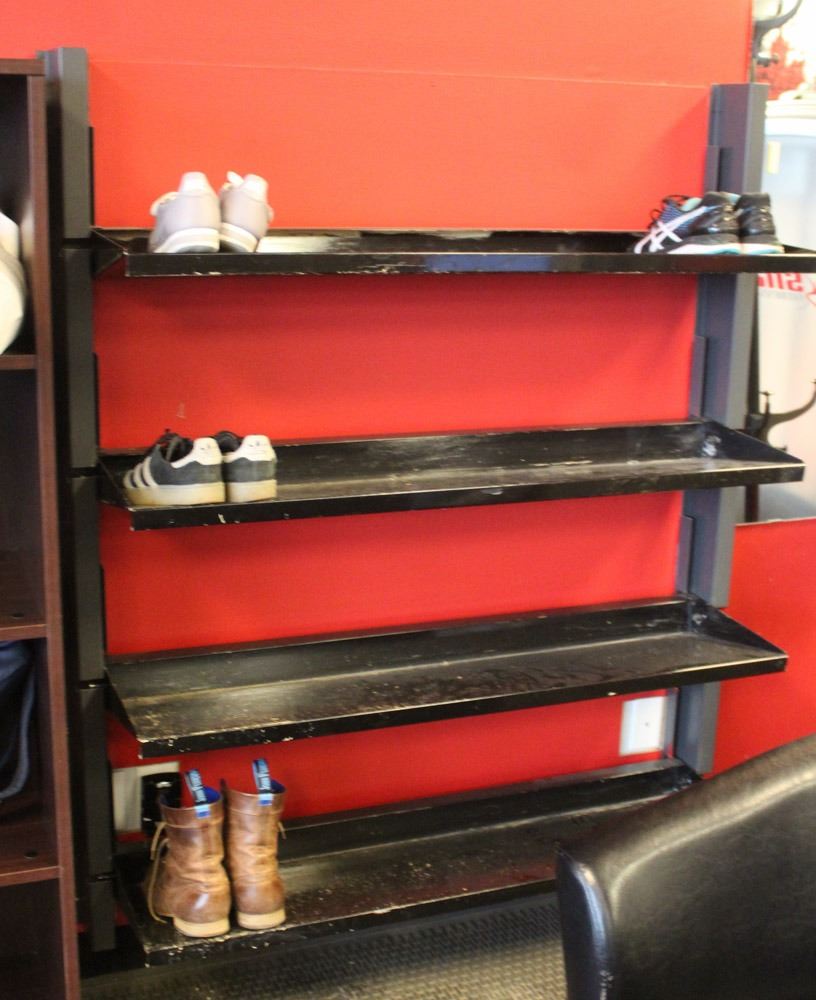 WALL MOUNTED FOLDING SHOE RACK, 52 X 62 X 14