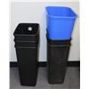 Image 1 : LOT OF 5 WASTE BINS & 1 RECYCLE BIN