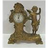 Image 1 : WATERBURY FIGURAL BRASS SHELF CLOCK