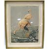 Image 1 : FLAMINGO PRINT IN GILTWOOD FRAME