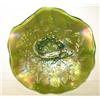 Image 1 : GREEN CARNIVAL GLASS BOWL