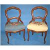 Image 1 : PAIR OF VICTORIAN WALNUT SIDE CHAIRS