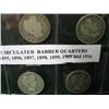 Image 5 : LOT OF 10 CIRCULATED BARBER QUARTERS