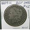 Image 1 : 1889-CC MORGAN SILVER DOLLAR