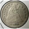 Image 1 : 1876-CC SEATED LIBERTY QUARTER