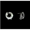 Image 2 : Open Circle Design Earrings - Rhodium Plated