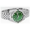 Image 4 : Rolex Mens Stainless Steel Diamond Lugs Green Diamond & Emerald Datejust Wristwa