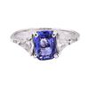 Image 2 : 1.80 ctw Blue Sapphire And Diamond Ring - Platinum