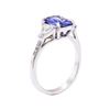 Image 4 : 1.80 ctw Blue Sapphire And Diamond Ring - Platinum