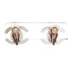 Image 4 : Chanel Silver CC Turn Lock Vintage Clip On Earrings