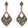 Image 1 : 14k Rose Gold 1.69CTW Diamond and Multicolor Dia Earrings, (I1/I)