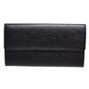 Image 1 : Louis Vuitton Black Epi Leather Porte Monnaie Long Wallet