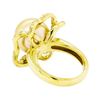 Image 3 : 0.35 ctw Diamond and Pearl Ring - 18KT Yellow Gold