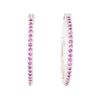 0.95 ctw Pink Sapphire Earrings - 14KT White Gold