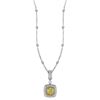 Image 1 : 18k Two Tone Gold 1.38CTW Diamond Pendant, (VS1-SI1/G-H/Intense Yellow)