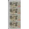 Image 1 : Uncut Sheet of (4) State of Louisiana Baby Bond Obsolete Notes