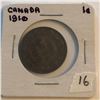 Image 1 : Very Nice 1910 Canada Large Cent in a Old Holder