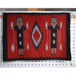 NAVAJO INDIAN TEXTILE (ROSE BOROLE)