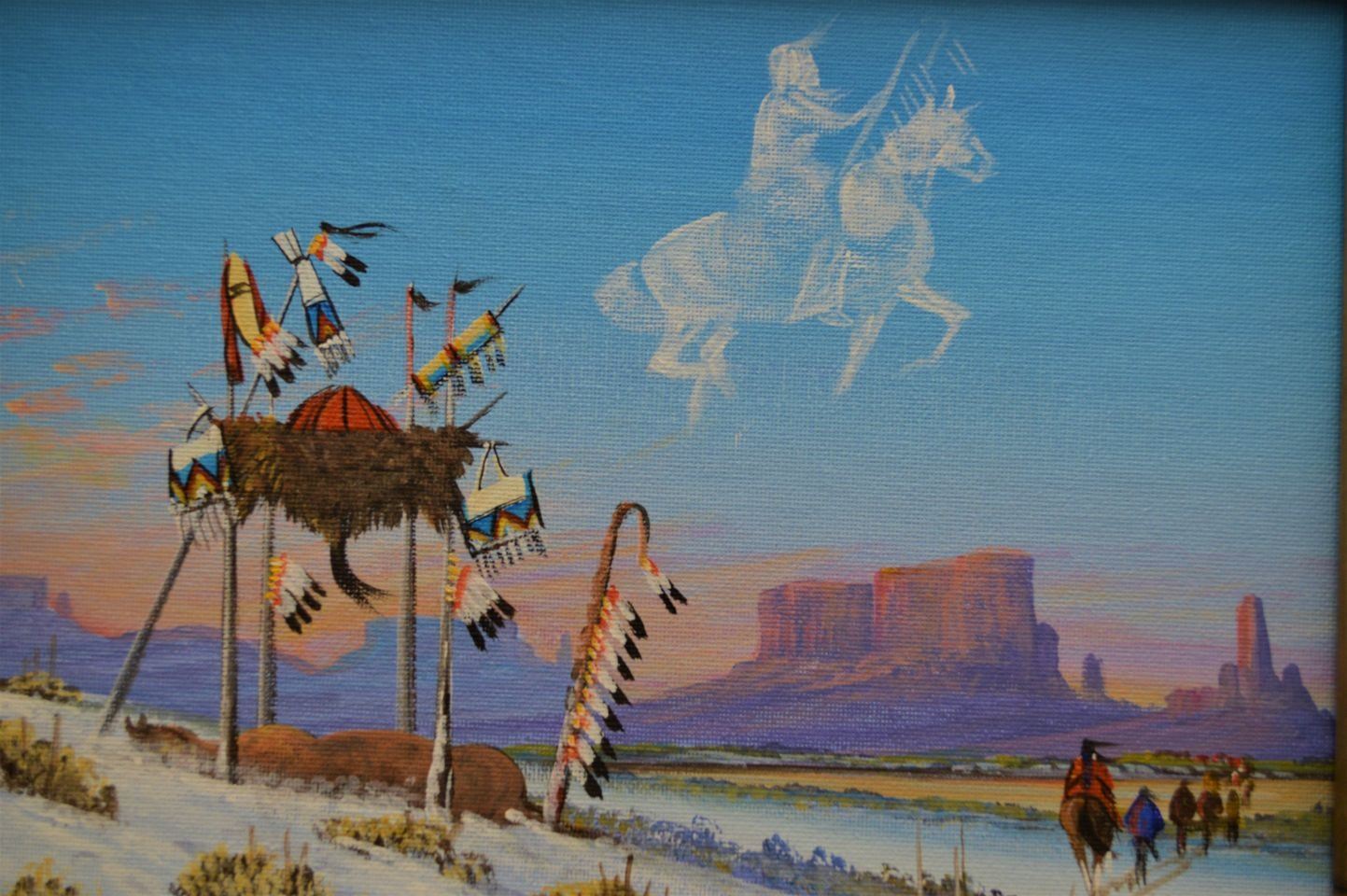 NAVAJO INDIAN PAINTING (JOHNNY YAZZIE) R. G. Munn Auction LLC