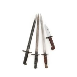 Lot of Four (4) Bayonets with Scabbards