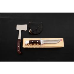 Buck Knife Lot: 124 Frontiersman  106 Camp Axe