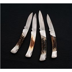 Lot of 4 Stag-Handled Buck Knives